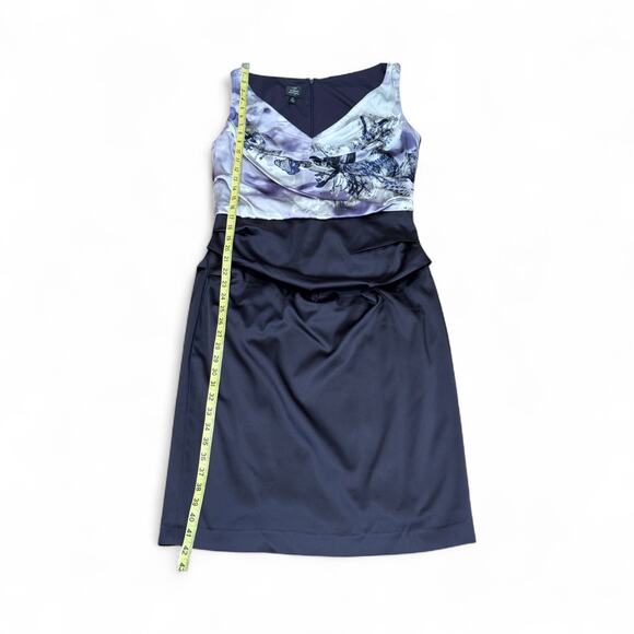 Suzi Chin for Maggy Boutique 12 Silk Purple Sheath Dress V-neck feminine party - Picture 7 of 9